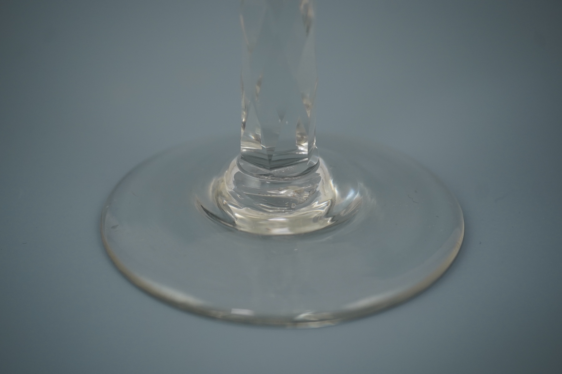 A fine engraved horse racing wine glass, c.1775-85